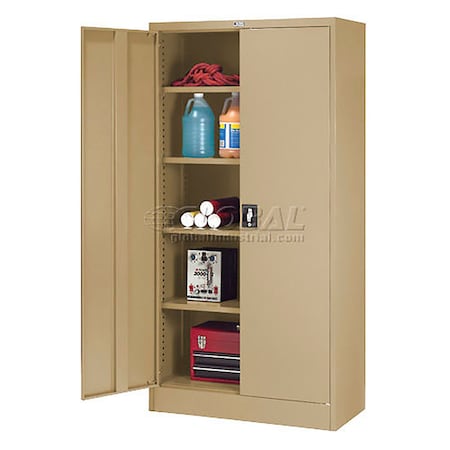 Global Industrial Industrial Storage Cabinet, 72 in H, 36 in W, Tan 237635TN